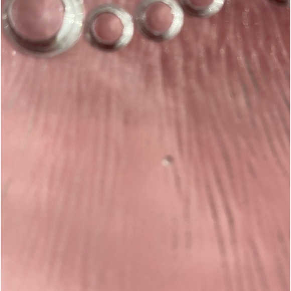 EUC Vtg Masserini Barocca Bubble and Textured Glass Dish Flower Shape on Bottom - Picture 13 of 13